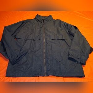 Sportsmaster XL Windbreaker Blue Heavyweight Jacket Double Zip Closure E.U.C.